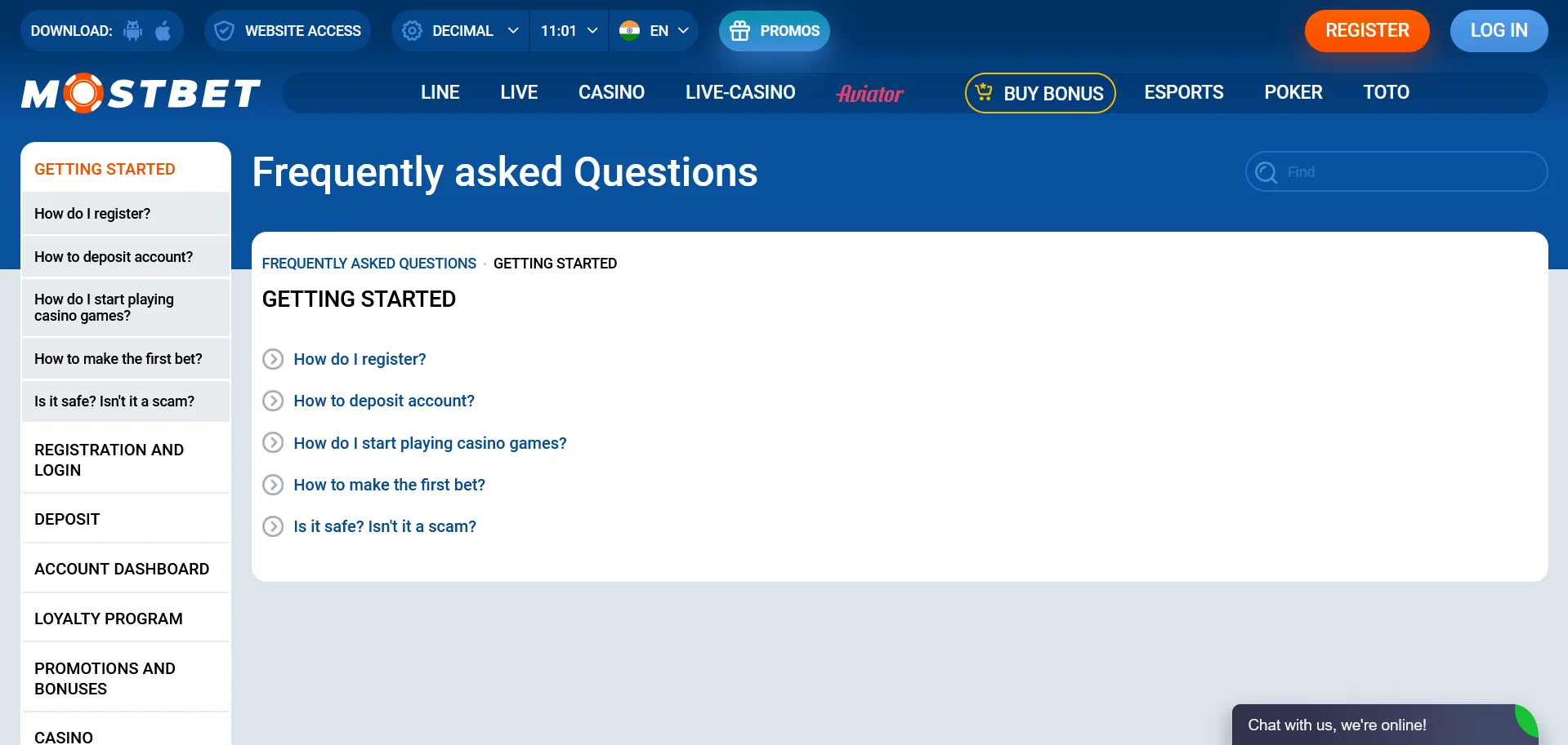 Mostbet Frequently Asked Questions: